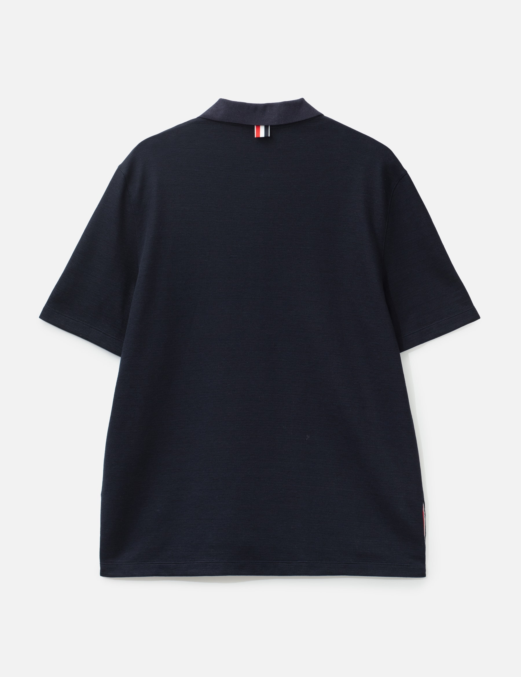 Textured Cotton Linen Rwb Embroidery Polo view 17