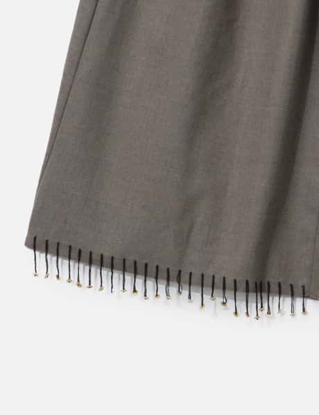 Gray Shortened Wide Leg Trouser view 17