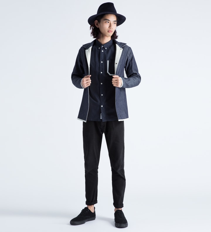 Indigo/White Reversible Denim Jacket Placeholder Image