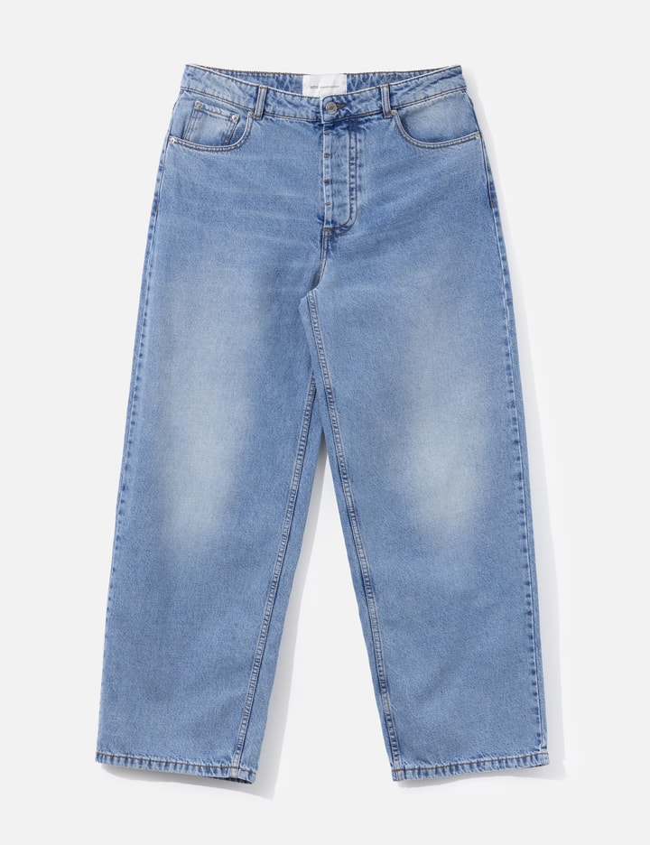 Ami Blue Baggy-Fit Cotton Jeans