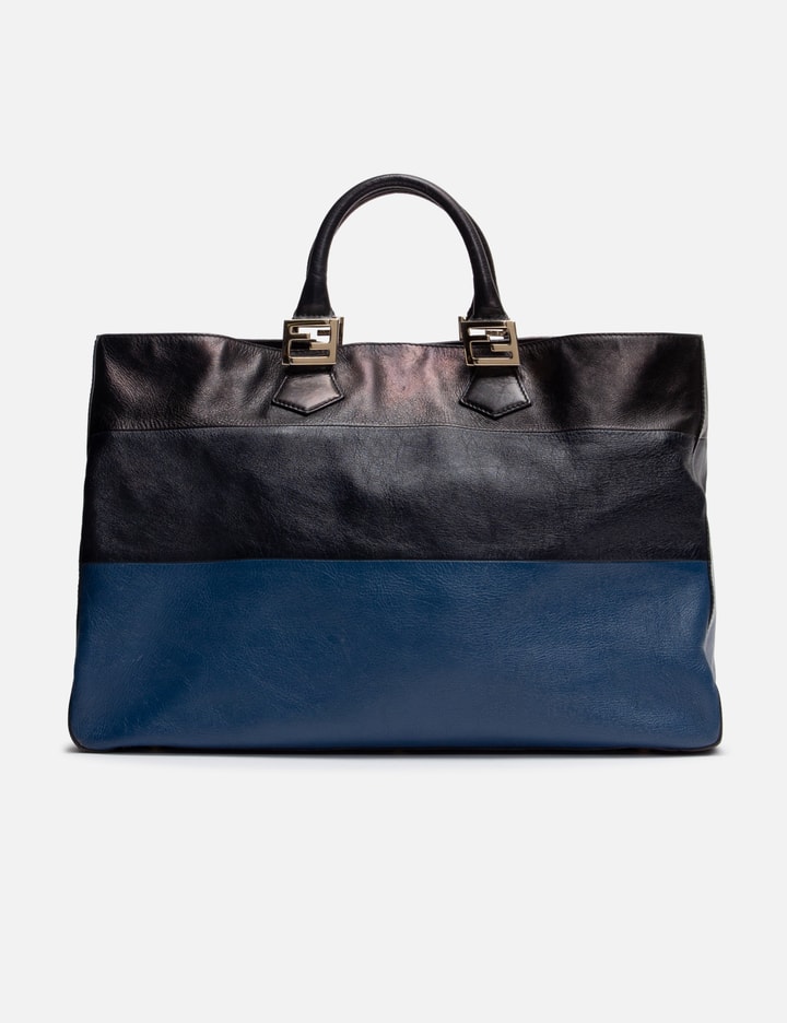 Shop Fendi Leather Handbag In Blue