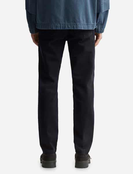 Stretch Black Denim-Rinsed Slim Fit Five-Pocket Jeans view 12