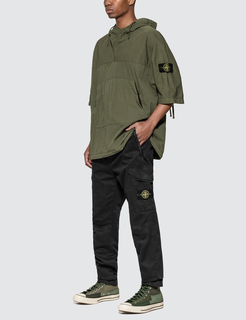 stone island stretch broken twill garment dyed pants