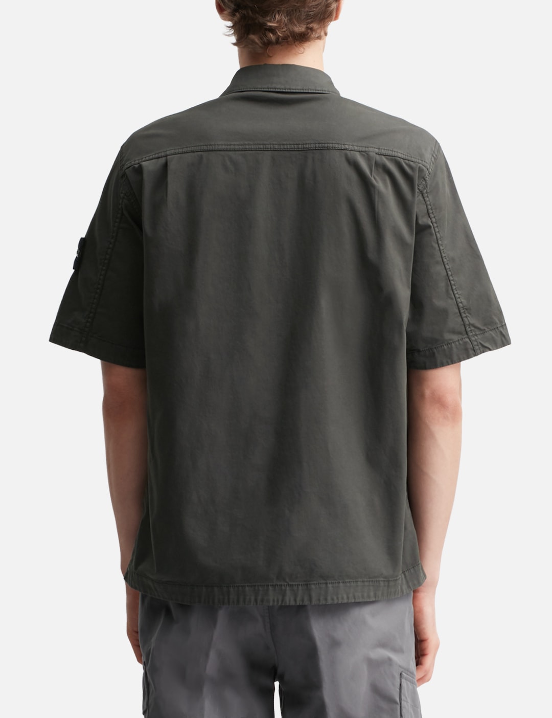 Supima® Cotton Twill Stretch-TC Short-Sleeve Overshirt view 19