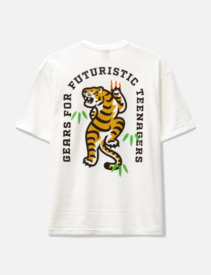 Human Made Pocket #2 Back Tiger Print T-shirt In White