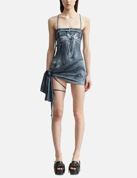 Denim Printed Swimsuit view 10