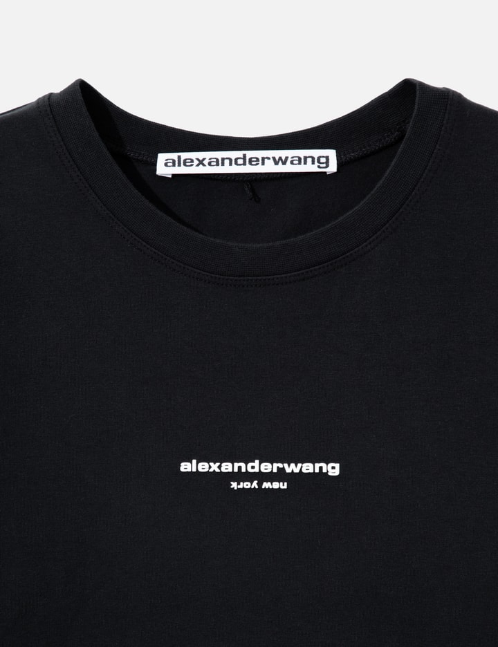 Alexander Wang Fitted Long Sleeves T-Shirt With Logo Print