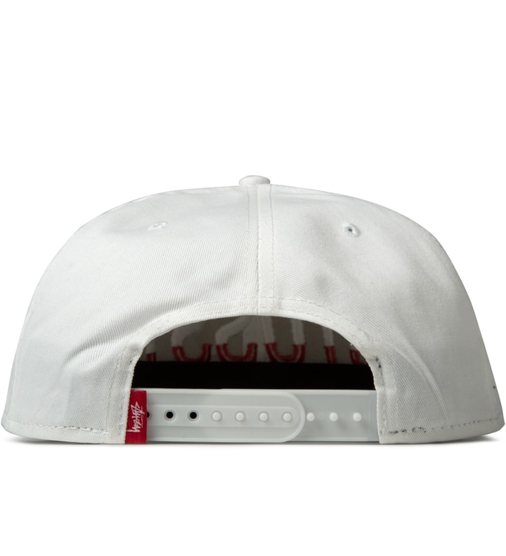 White Striped Font Snapback Cap Placeholder Image