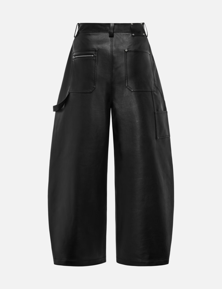TEAM WANG design Reset Faux Leather Wide-Leg Trousers