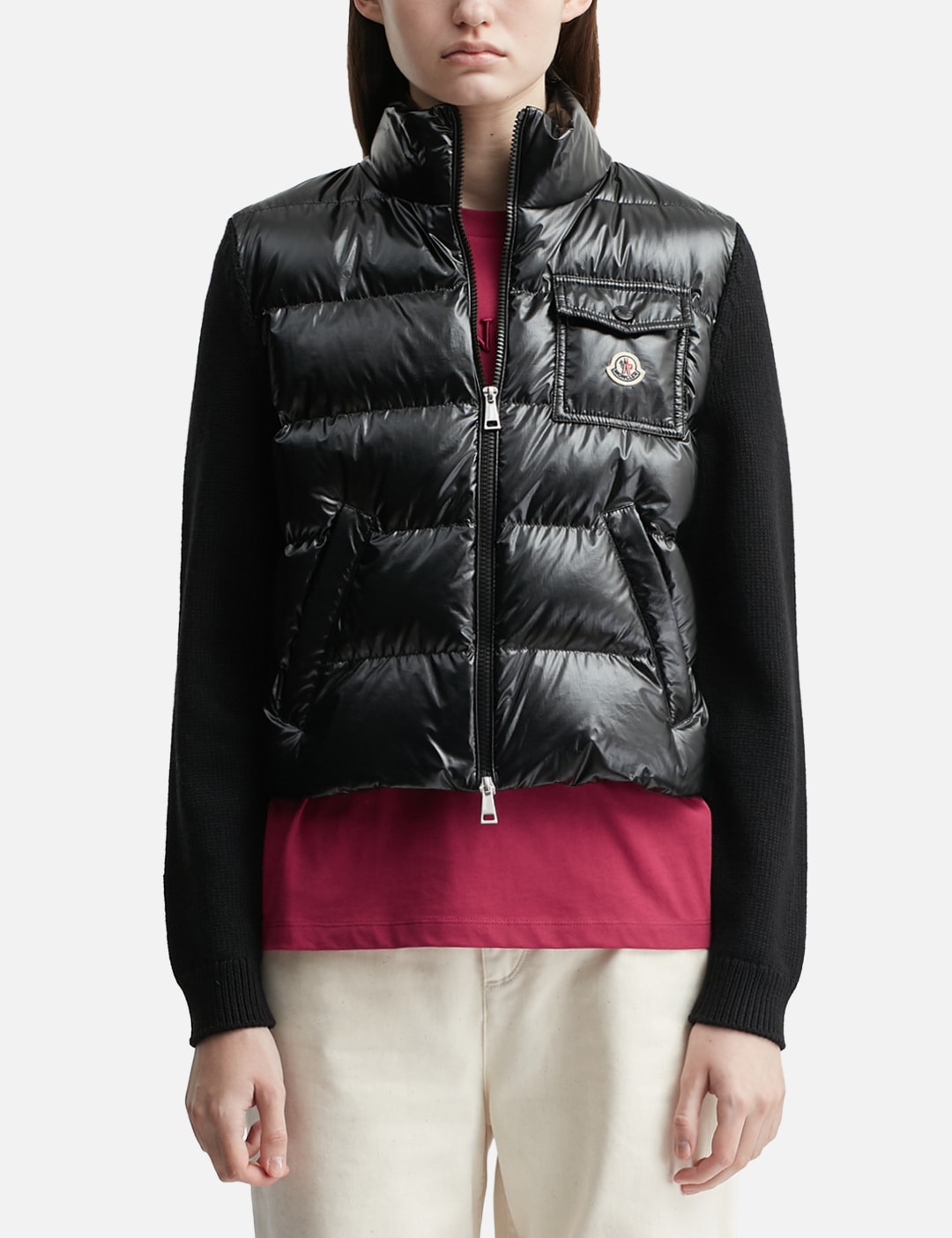 Padded Zip-Up Wool Cardigan view 13