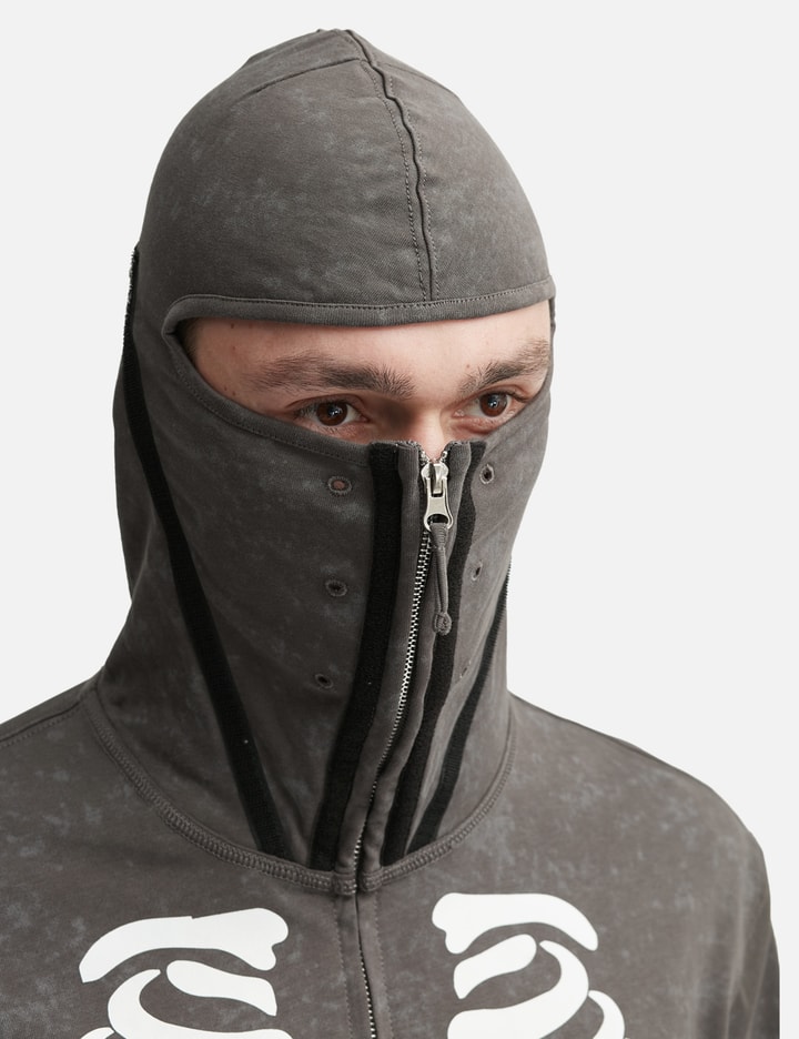 Syuman Skull Mask Hoodie In Gray