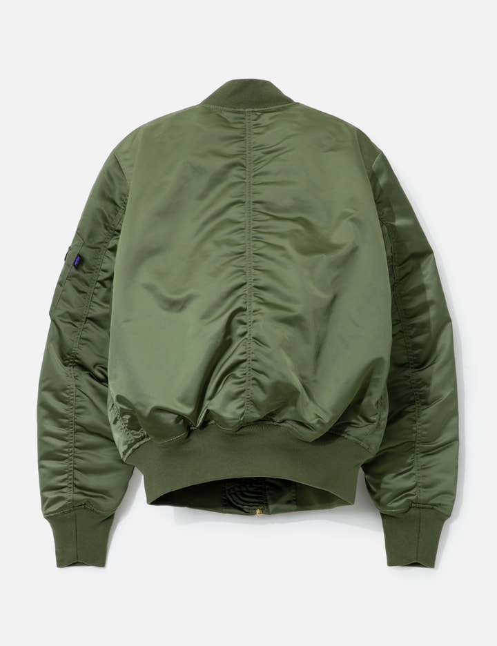 Alpha Industries Ma-1 Base Flight Bomber Jacket In Green