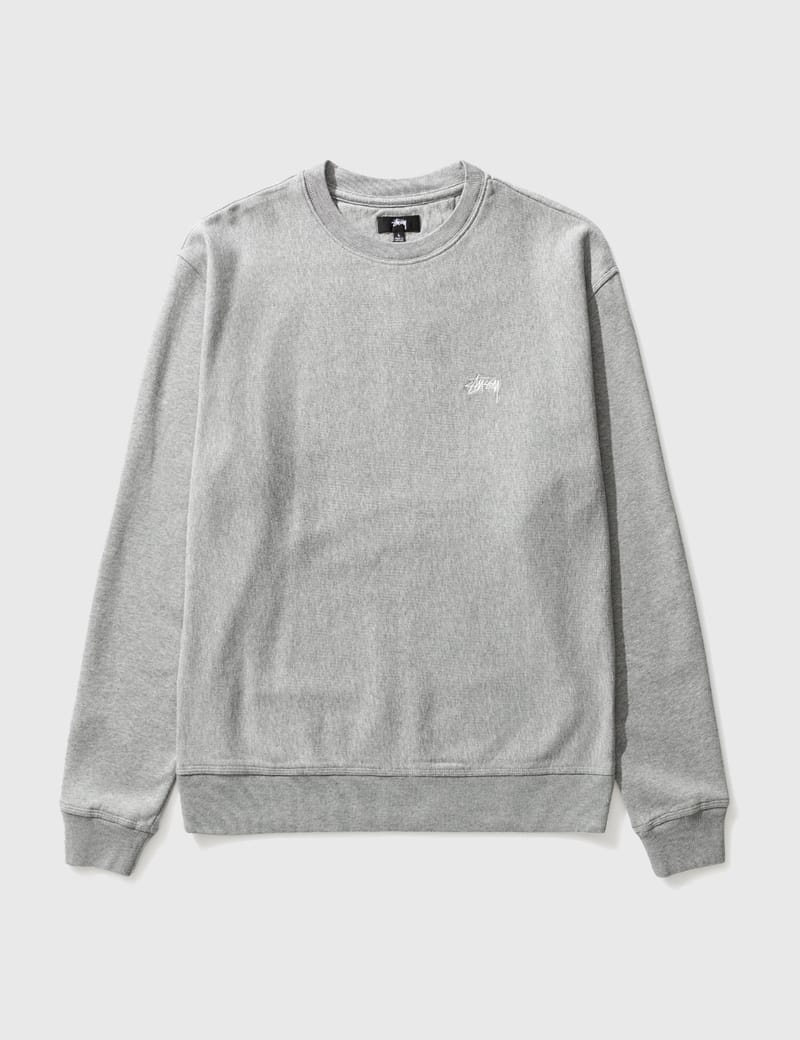 Stüssy - Stock Logo Crewneck Sweatshirt | HBX - Globally Curated Fashion  and Lifestyle by Hypebeast
