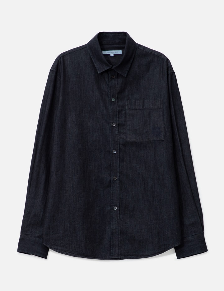 Maison Kitsun - LIGHT DENIM SHIRT | HBX Maison Kitsun - LIGHT DENIM SHIRT | HBX