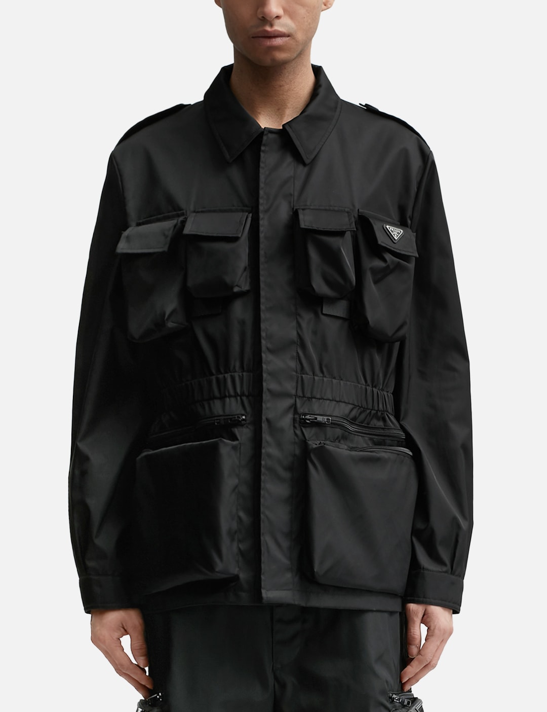 PRADA 2006AW mulch pocket blouson Prada Crop pattern jacket with 
