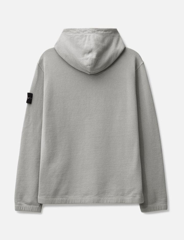 Shop Stone Island 70% Recycled Cotton Fleece Hooded Sweatshirt In Grey