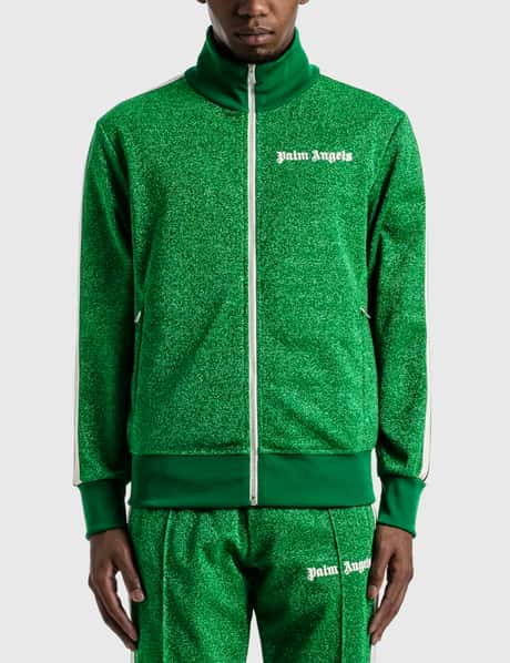 LUREX TRACK JACKET in green - Palm Angels® Official