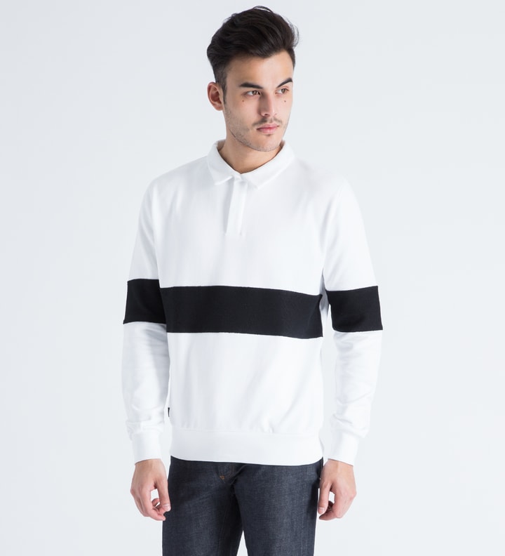 White/Black Collar Sweater Placeholder Image