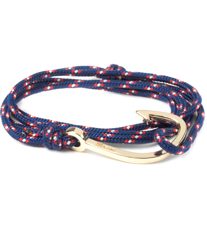 Navy Blue Gold Plated Hook on Rope Bracelet Placeholder Image