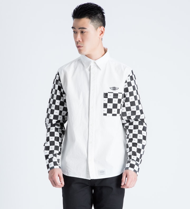 White/Black Checker Flag L/S Shirt Placeholder Image