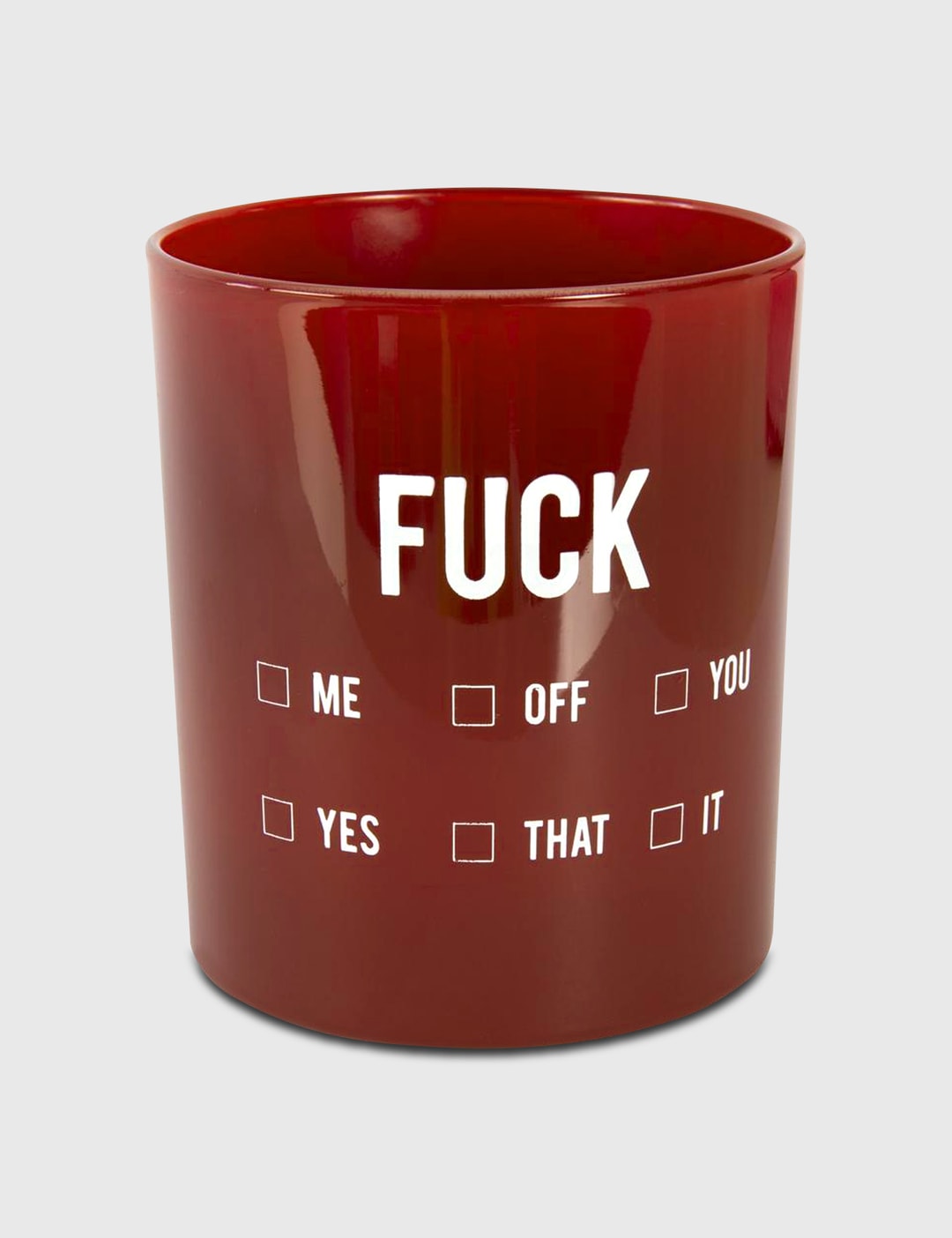"Fuck" Candle – Red & White Placeholder Image