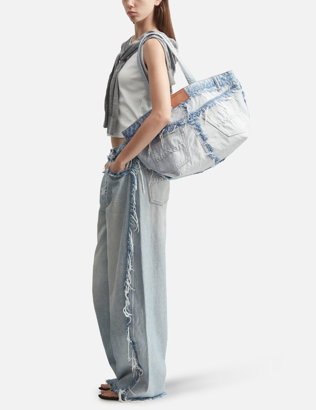 Punch Denim Fray Tote view 20