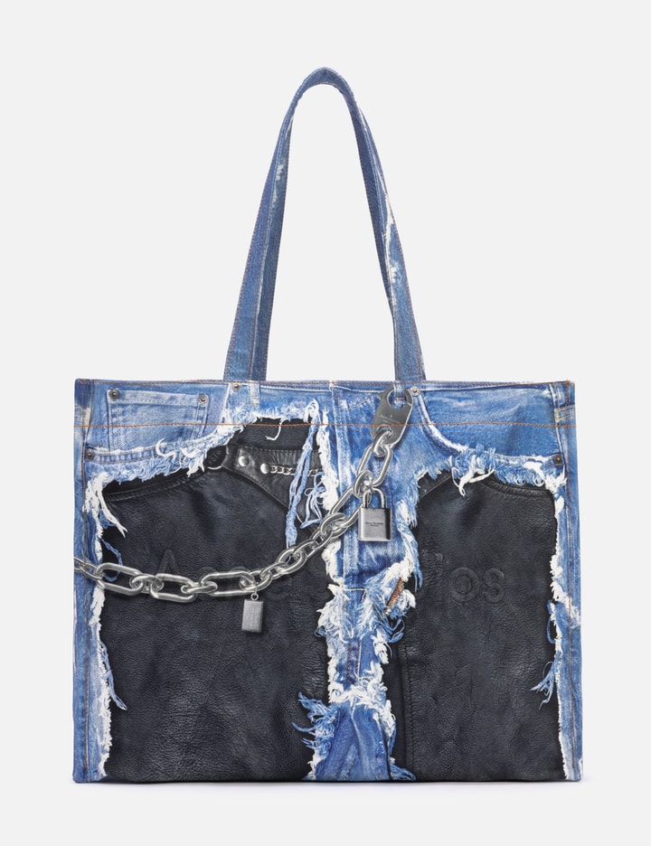 Acne Studios Denim Print Tote