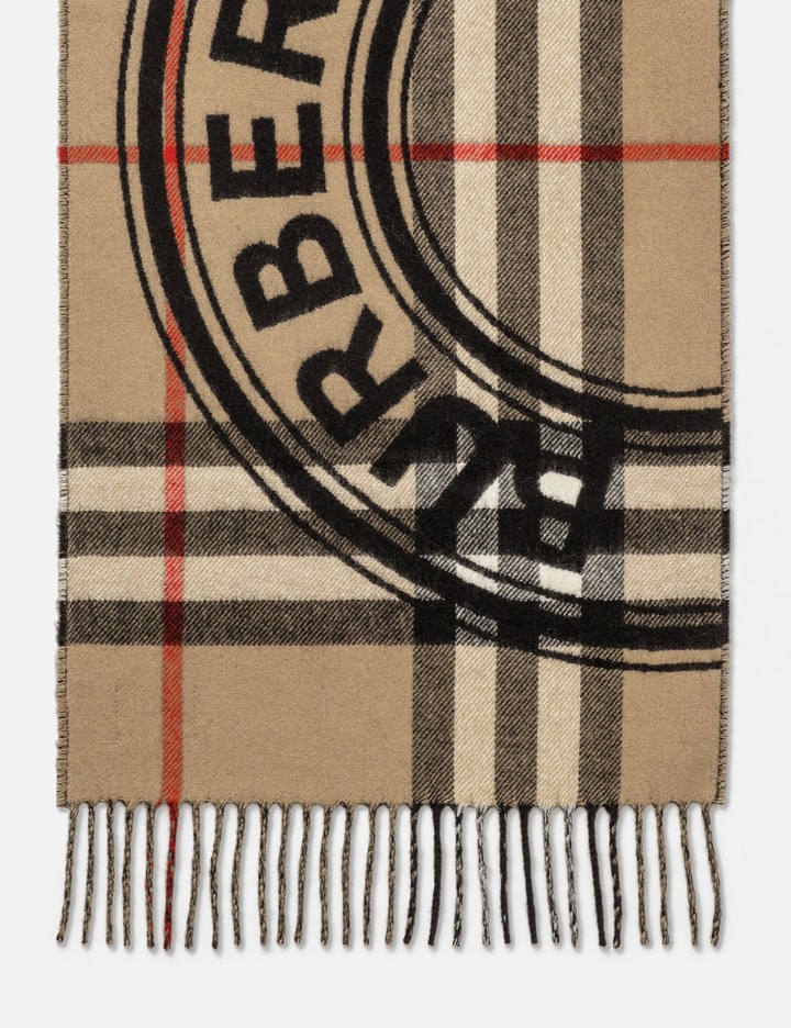 Check EKD Wool Silk Scarf in Archive Beige/black | Burberry® Official