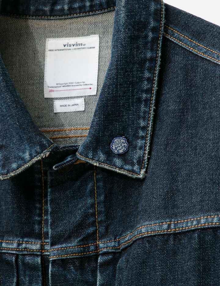 VISVIM 101 Damaged Denim Jacket in Blue Placeholder Image