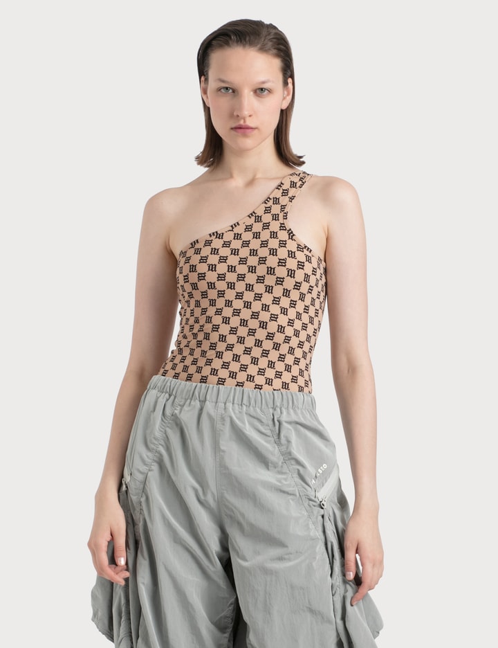 Swim Monogram Asymmetric Swimsuit Placeholder Image