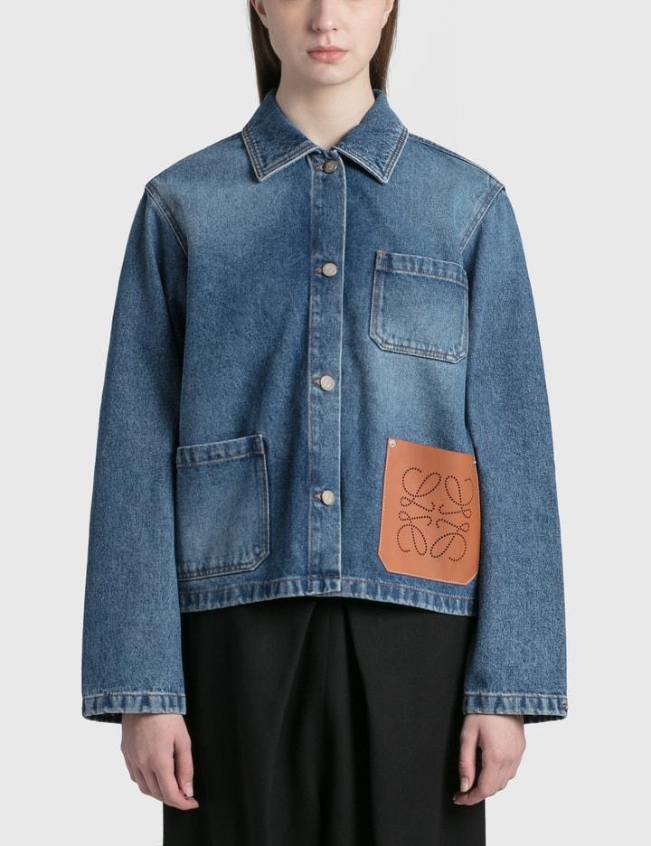 LOEWE logo-patch shirt jacket