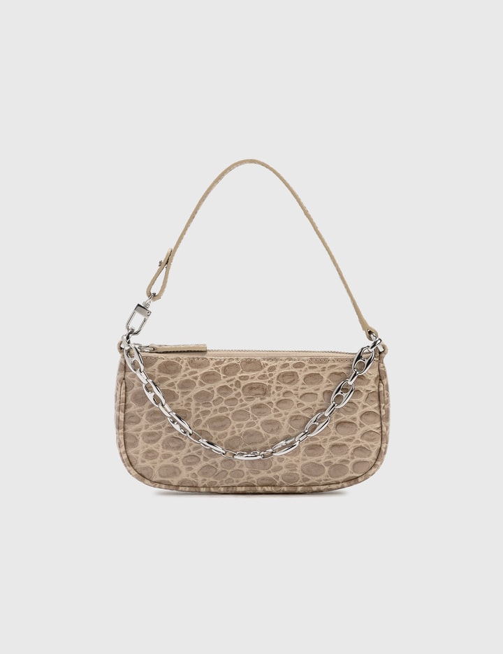 Mini Rachel Clay Circular Croco Embossed Leather Bag Placeholder Image
