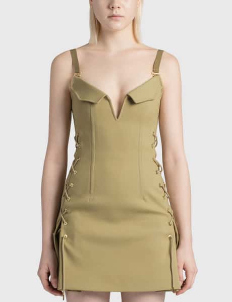 Dion Lee Laced Bonded Mini Dress