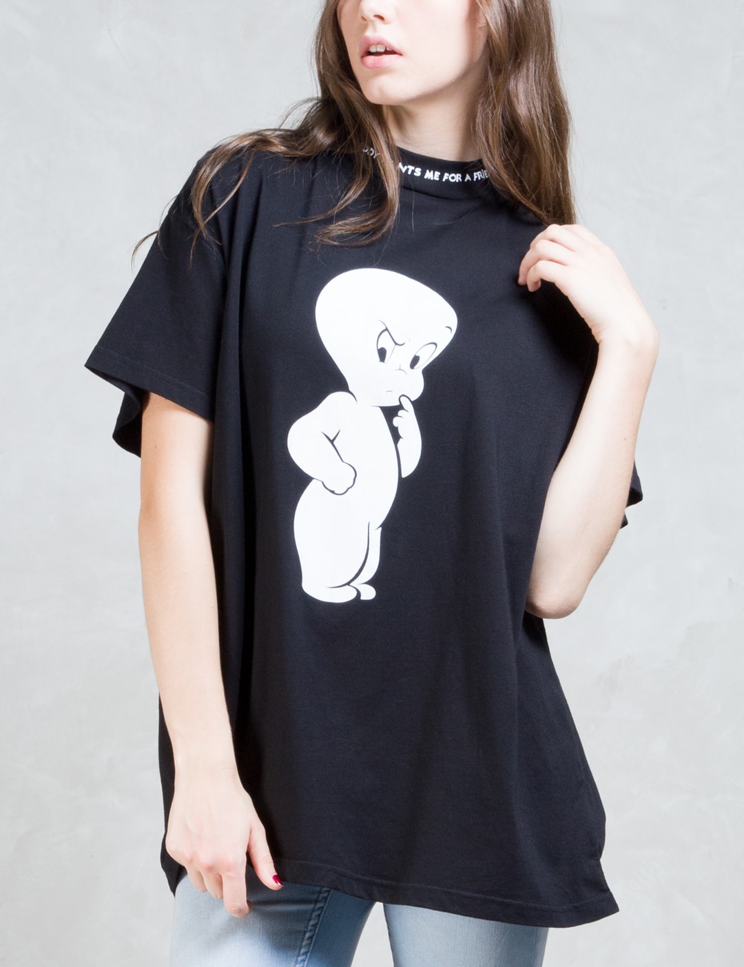 Shop LAZY OAF Lazy Oaf x Casper Frill Shirt by whitehole