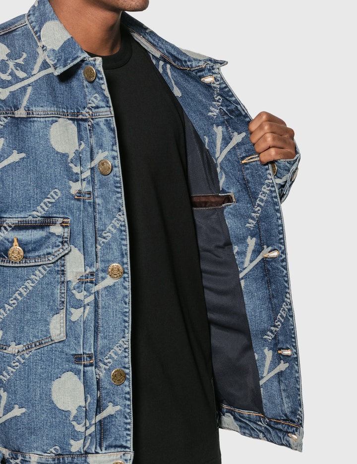 mastermind WORLD Monogram Denim Jeans Jacket Blue