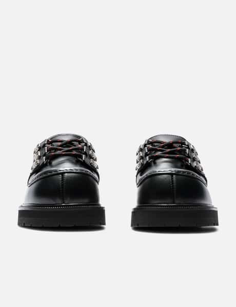 Black Leather Lace Up Shoes view 7