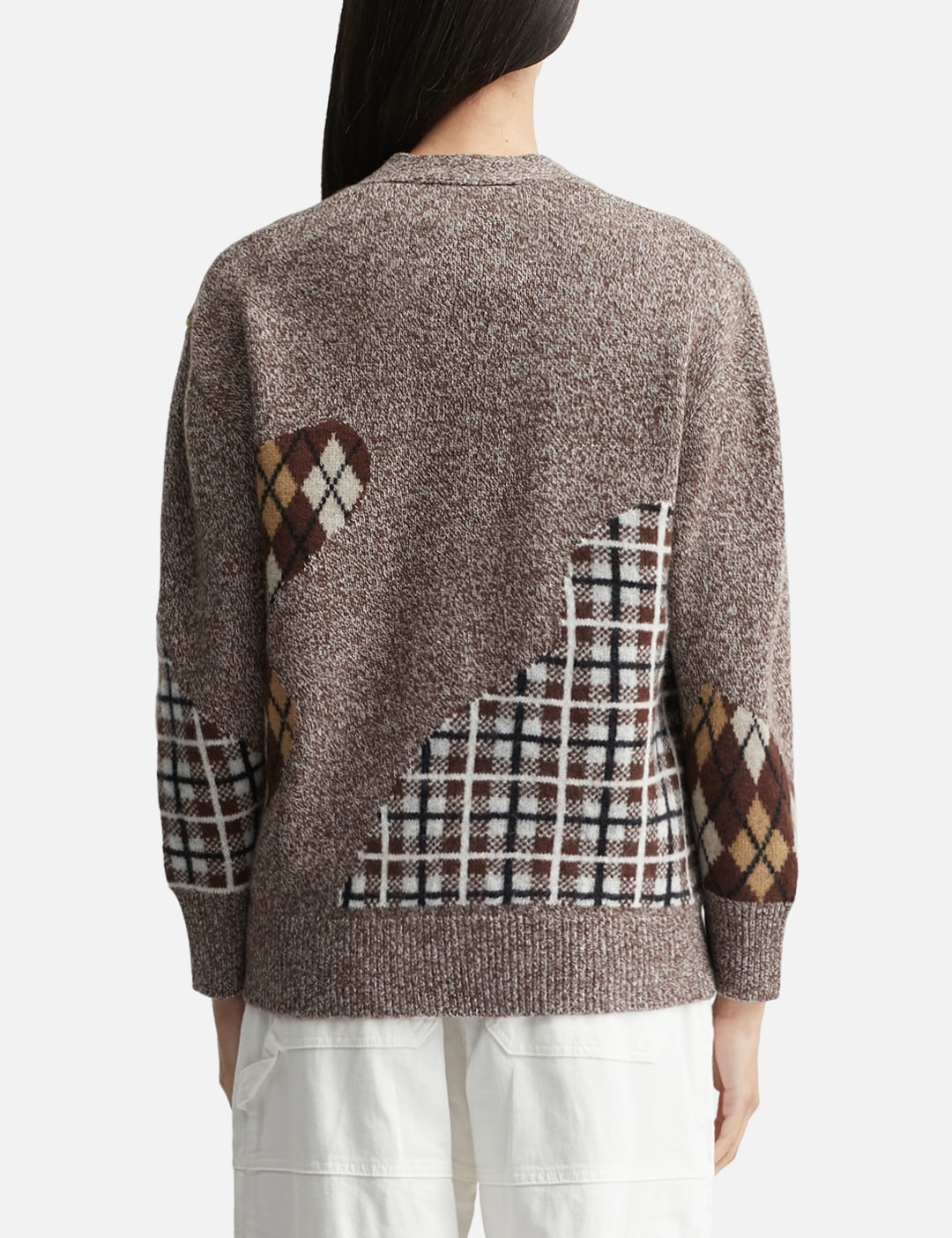 Argyle & Check Mix Cardigan view 15