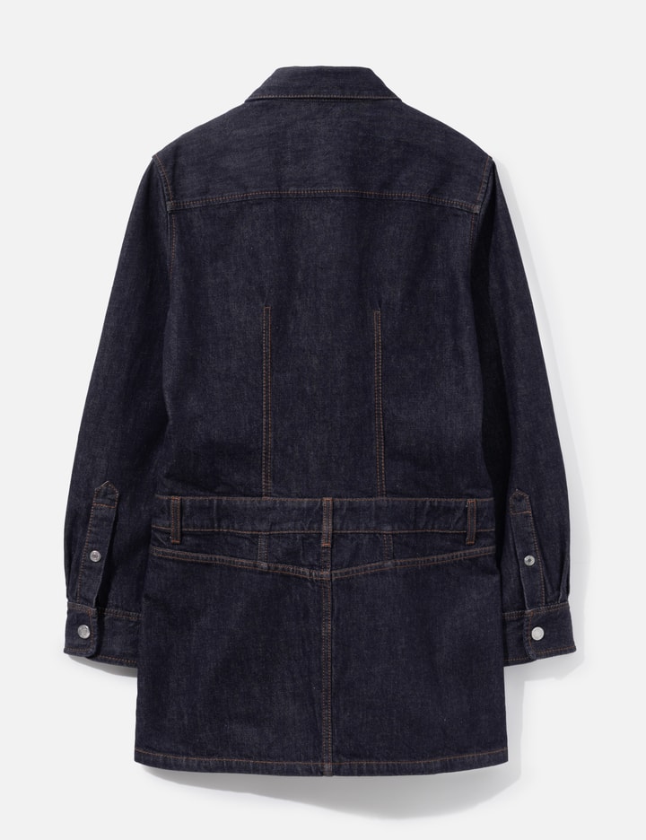 Ami Blue Cotton Denim Shirt Dress With Ami De Coeur