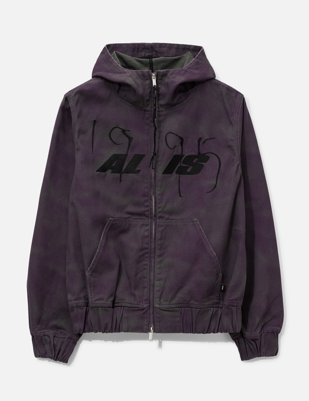 Cochet Hooded Denim Jacket With Chest Embroidery view 7
