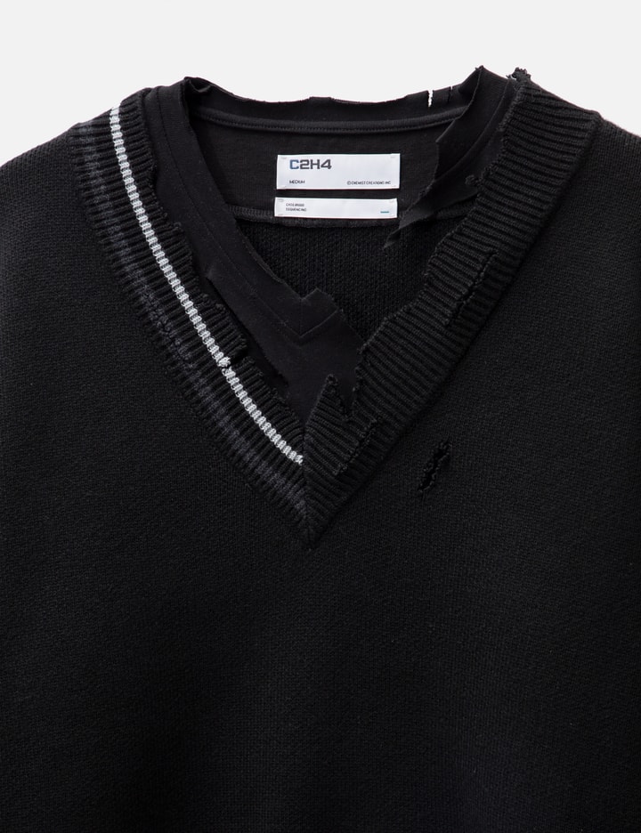 Staff Uniform Distressed Knit Layered Sweater Placeholder Image