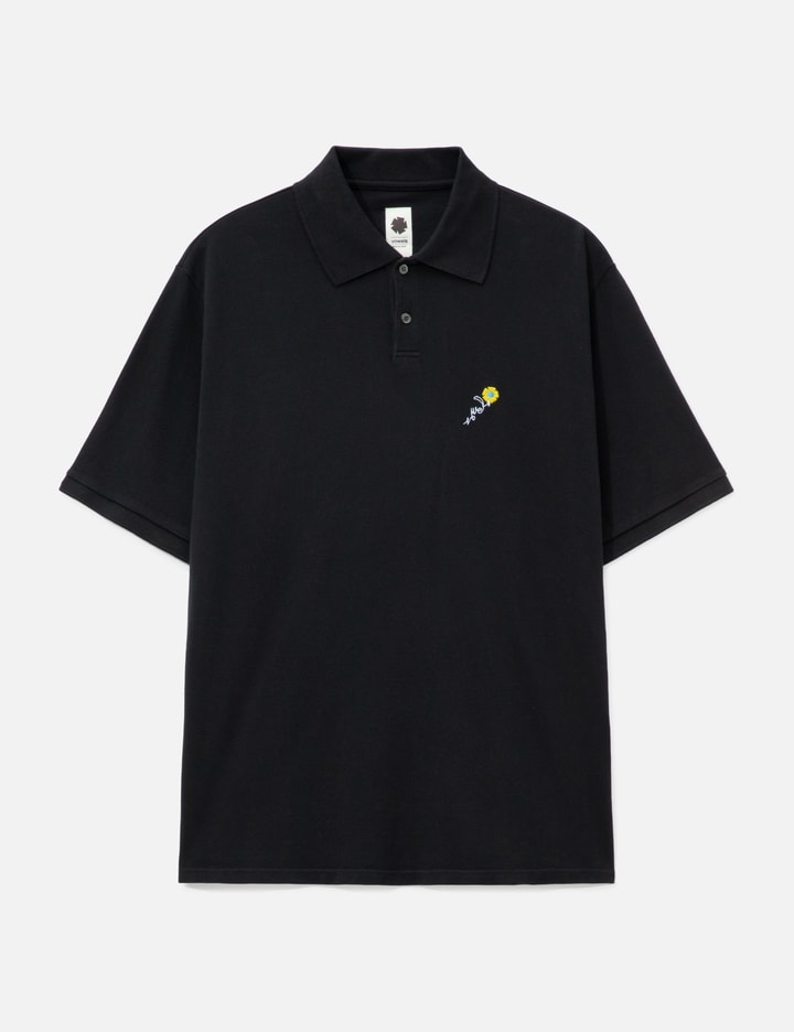 vowels Short Sleeve Pique Polo