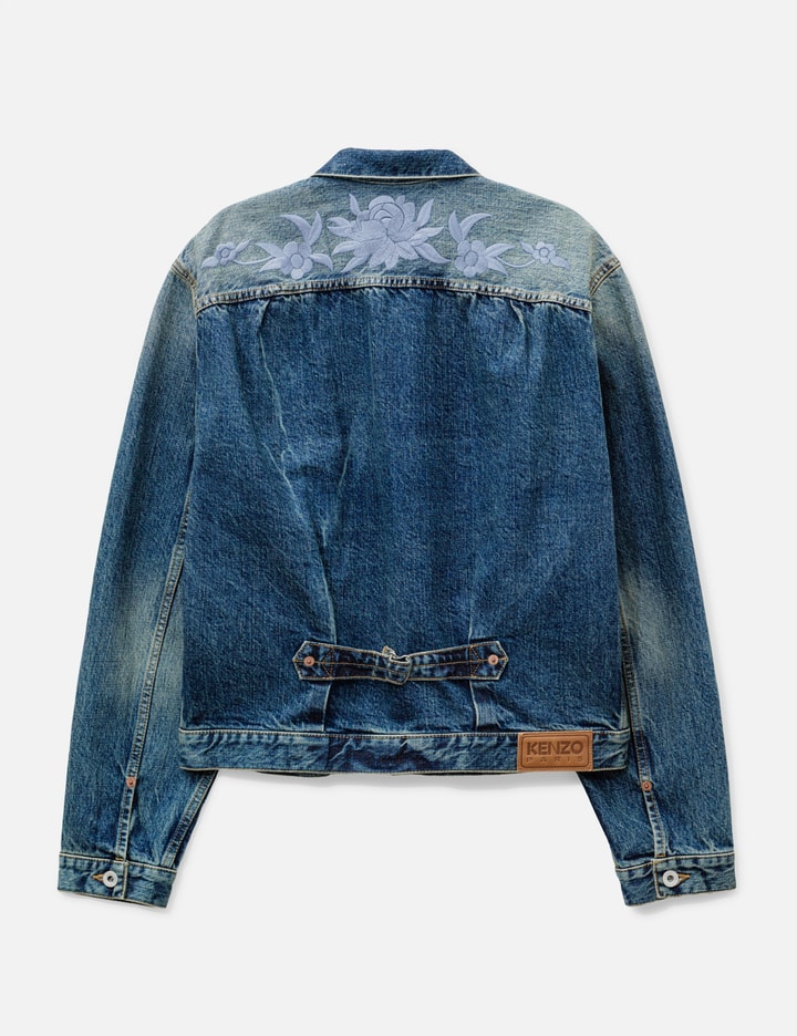 Kenzo 'KENZO Wildflower' Cropped Pleated Trucker Jacket
