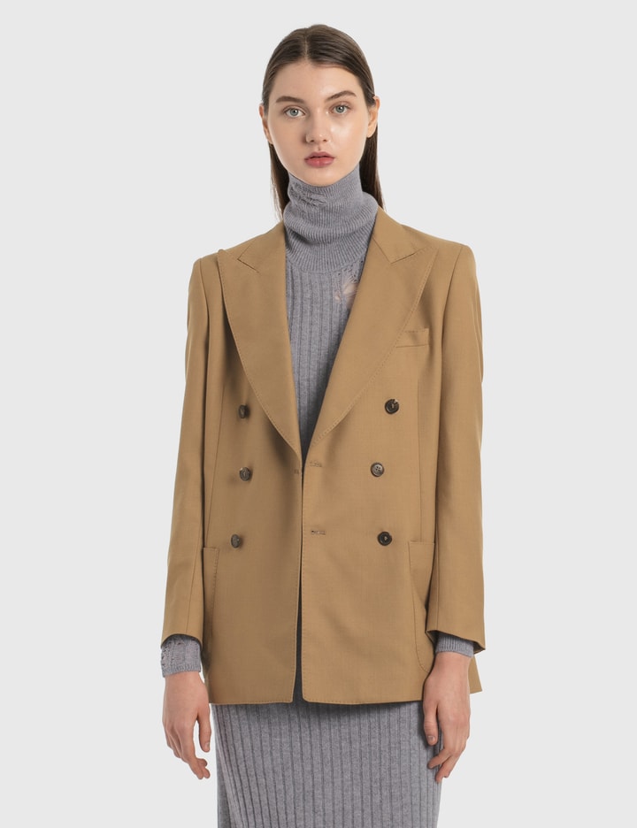 Wool Blended Gabardine Blazer Placeholder Image