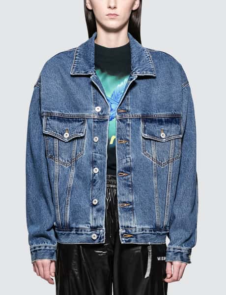 Heron Preston Airbrush Heron Denim Jacket HBX - Main Image