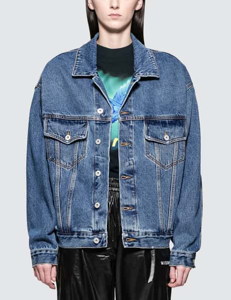 Heron Preston Airbrush Heron Denim Jacket HBX