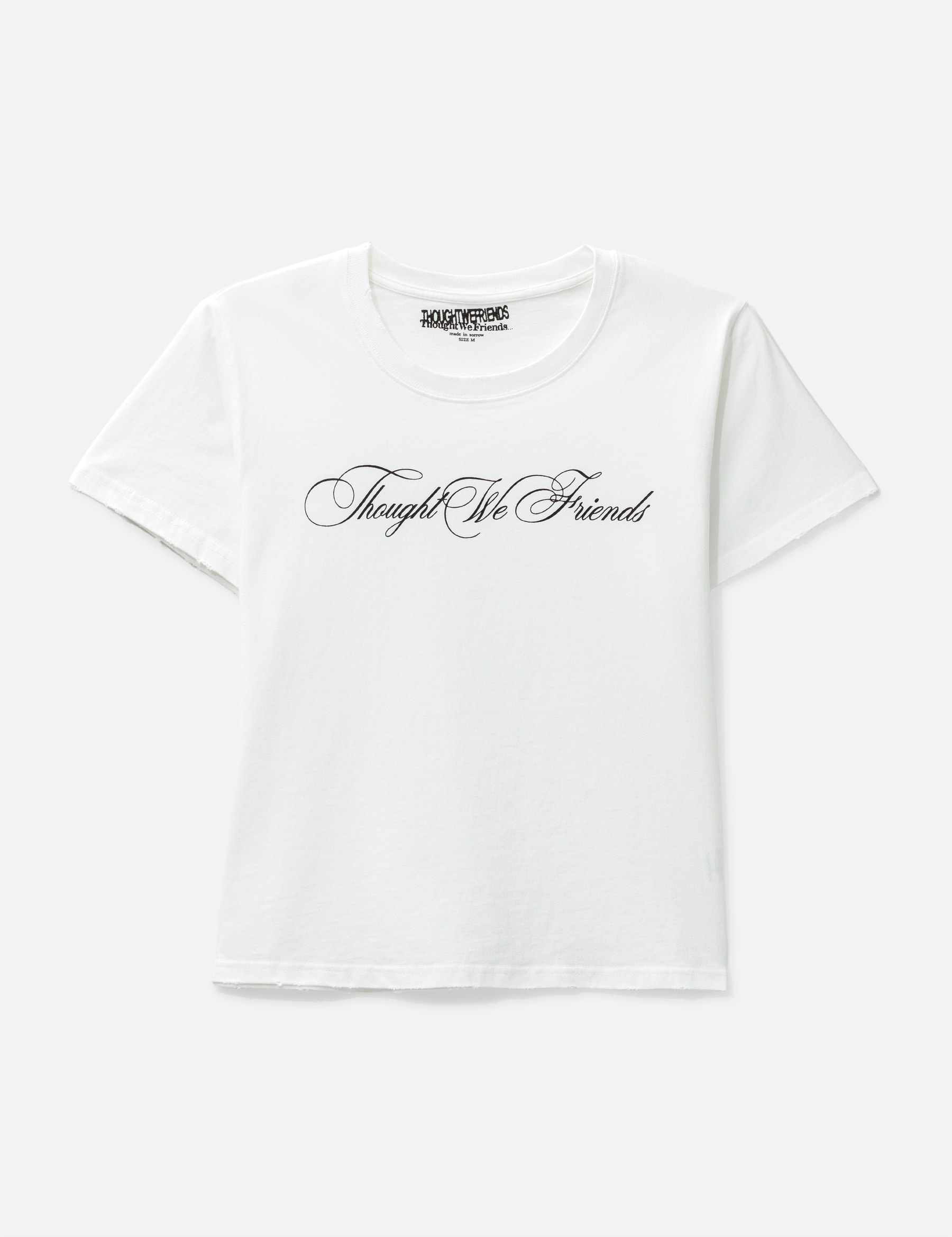 "Sera" Cursive Fitted T-Shirt In White view 16