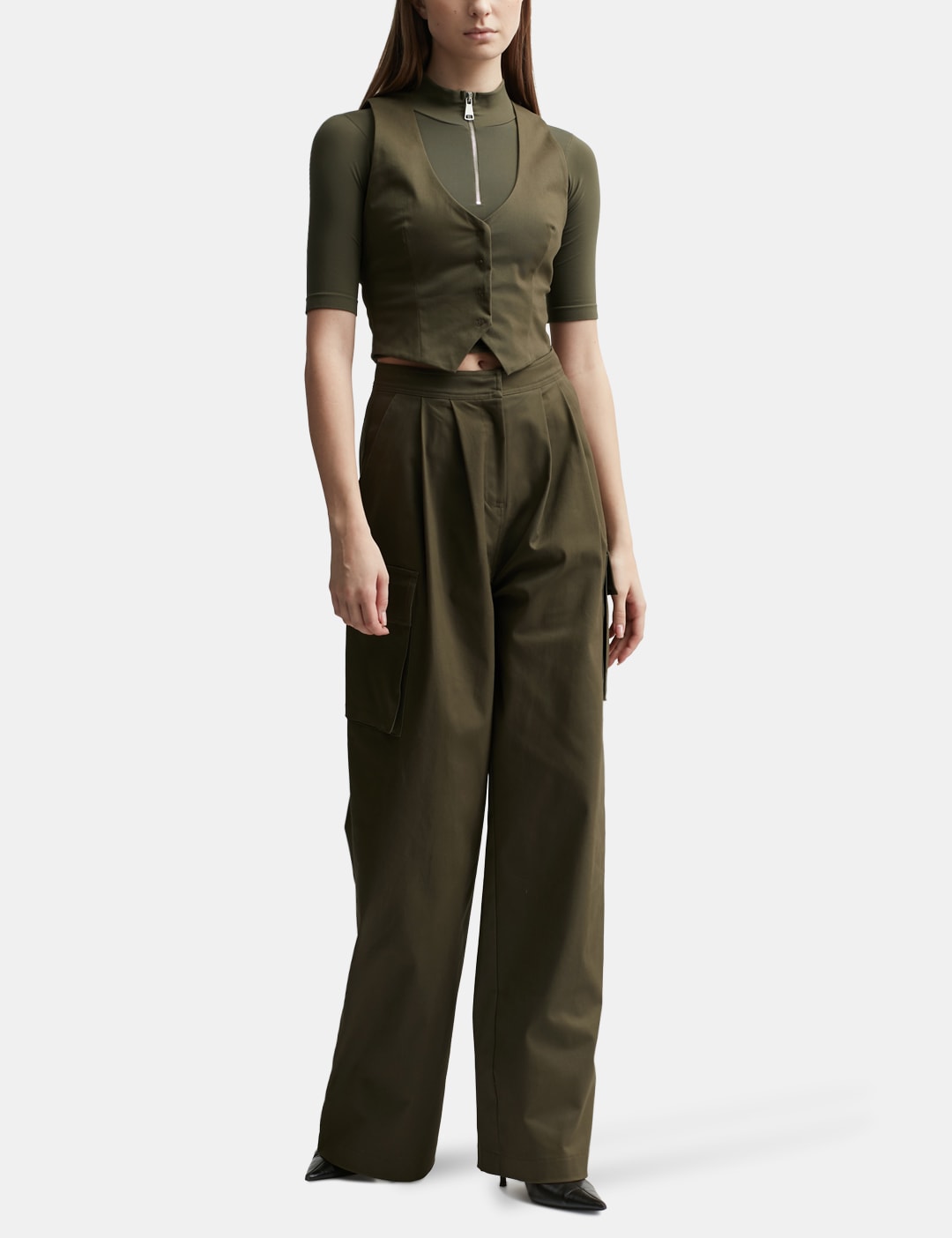 GILET WITH STRAPS DETAILS view 12