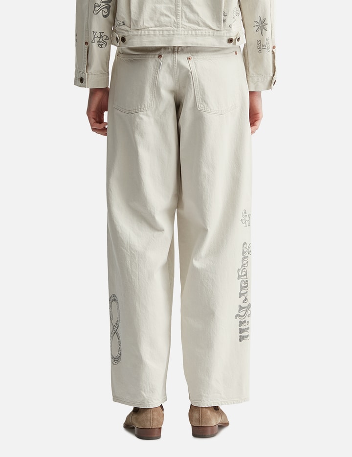 SUGARHILL Tattoo Flash Print Modern Denim Wide Cut