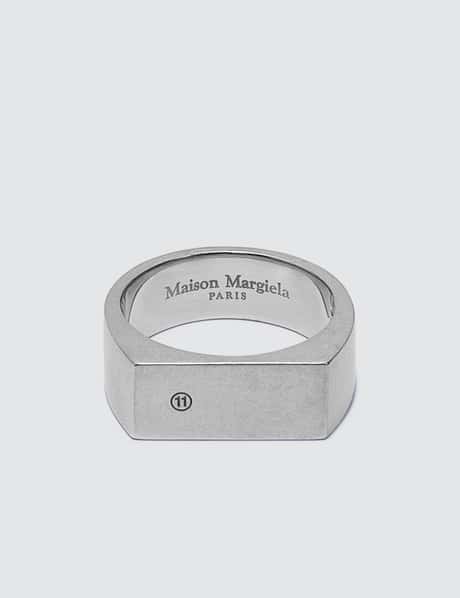 Maison Margiela - Logo Silver Ring | HBX - Globally Curated  