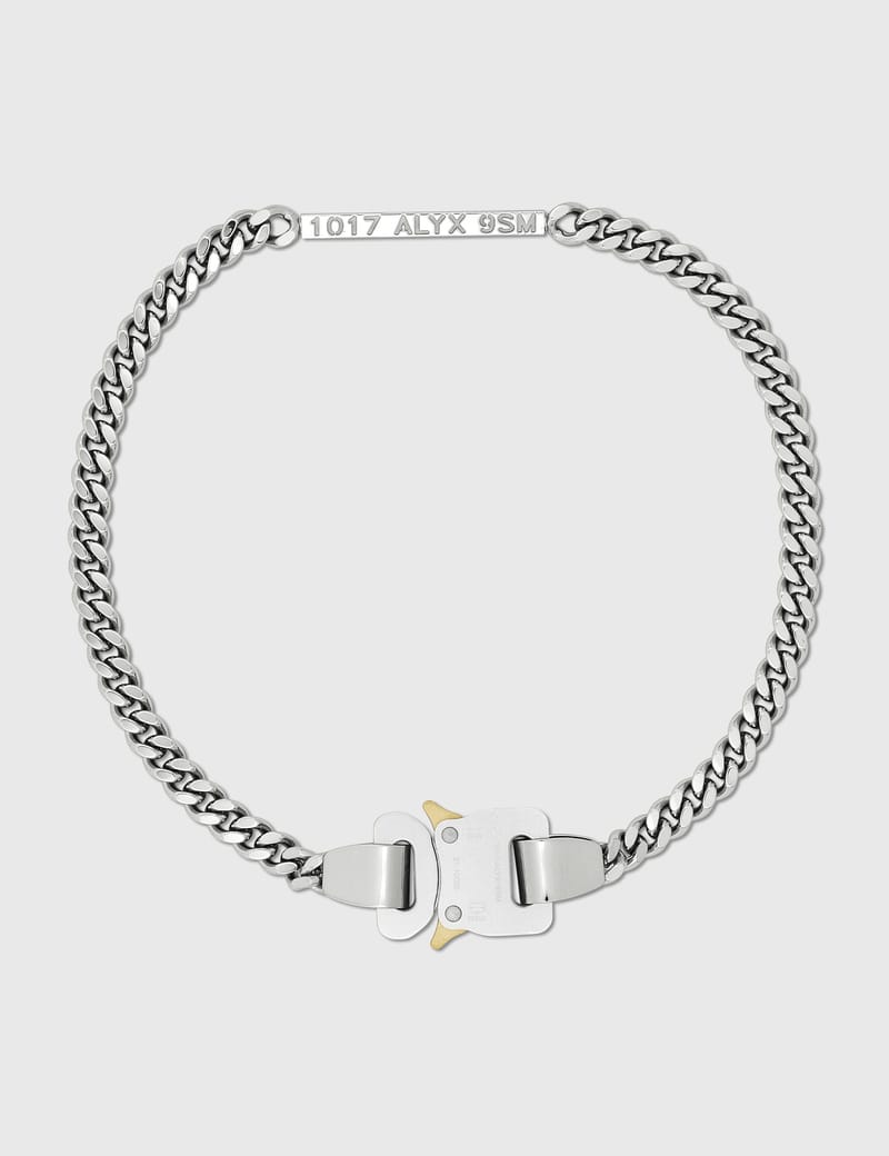 1017 ALYX 9SM BUCKLE NECNLACE ネックレス 1017 Alyx 9SM 2X Chain Buckle Necklace - Silver \u2013 Kith